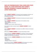 NUR 239 PHARMACOLOGY FINAL EXAM AND STUDY GUIDE &vert; ALL EXAM QUESTIONS AND CORRECT VERIFIED ANSWERS &vert;&vert; ALREADY GRADED A&plus; &vert;&vert; LATEST UPDATE 2025