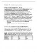 Samenvatting Biologie V4 Nectar 4e editie Hoofdstuk 6 - Soorten en populaties
