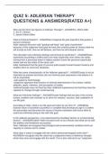 QUIZ 5&colon; ADLERIAN THERAPY QUESTIONS & ANSWERS&lpar;RATED A&plus;&rpar;
