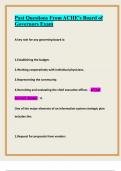 Past Questions From ACHE's Board of  Governors Ultimate Exam Prep Guide&colon; Ace Your Test with Premium Q&A