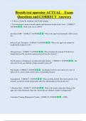 Breath test operator ACTUAL    Exam  Questions and CORRECT  Answers