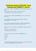 Breath test operator UPDATED   Exam  Questions and CORRECT  Answers 