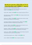 Breath test operator UPDATED ACTUAL  Exam Questions and CORRECT  Answers