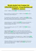 Breath Alcohol Tech Training Test  UPDATED ACTUAL    Exam Questions and  CORRECT  Answers 