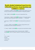 Breath Alcohol Technician Exam Overview  UPDATED ACTUAL  Exam Questions and  CORRECT  Answers
