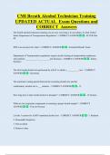 CMI Breath Alcohol Technician Training   UPDATED ACTUAL  Exam Questions and  CORRECT  Answers 