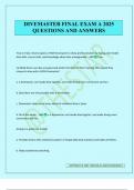 DIVEMASTER FINAL EXAM A 2025 QUESTIONS AND ANSWERS