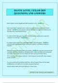 DANTE LEVEL 2 EXAM 2025 QUESTIONS AND ANSWERS