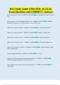 BAT  Bundled Exam Questions WITH  CORRECT Answers