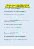 VIBS   Bundled Exam Questions WITH  CORRECT Answers