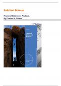 Solution Manual for Financial Statement Analysis&comma; 13th Edition By Charles H&period; Gibson&comma; Complete Solutions