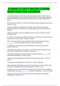 ILLINOIS CLASS D WATER LICENSE QUESTIONS AND ANSWERS