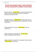 BCOR 2204 FINANCE QUIZ 1 2025 UPDATED  ACTUAL EXAM WITH CORRECT SOLUTIONS&period;