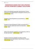 Dangerous Goods Test &ndash; 2025 Updated Exam with Correct Answers &vert; IATA&sol;ICAO Regulations &vert; Practice Material for Air Transport Safety Training