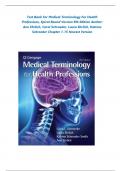 Test Bank For Medical Terminology For Health Professions&comma; Spiral Bound Version 9th Edition Author-Ann Ehrlich&comma; Carol Schroeder&comma; Laura Ehrlich&comma; Katrina Schroeder Chapter 1-15 Newest Version