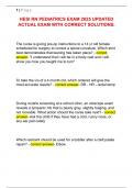 HESI RN PEDIATRICS EXAM 2025 UPDATED  ACTUAL EXAM WITH CORRECT SOLUTIONS&period; 