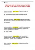 HONDROS NUR 163 EXAM 1 2025 UPDATED  ACTUAL EXAM WITH CORRECT SOLUTIONS&period;