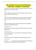 HSC 420 PRACTICE EXAM QUESTIONS WITH 100&percnt; CORRECT ANSWERS&excl;