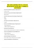 HSC 420 LAB PRACTICAL 3 EXAM QUESTIONS WITH 100&percnt; CORRECT ANSWERS&excl;