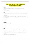 JCP- TEST QUESTIONS WITH 100&percnt; CORRECT ANSWERS&excl;&excl;