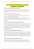JCP- TEST 3 QUESTIONS WITH 100&percnt; CORRECT ANSWERS&excl;&excl;