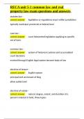 RECA unit 5-1 common law and real property law exam questions and answers&period;docx