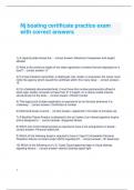 New Jersey Boating Certificate Practice Exam &vert; Verified 2024&ndash;2025 Questions with Correct Answers &vert; A&plus; Rated