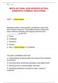MKTG 201 FINAL 2025 UPDATED ACTUAL  EXAM WITH CORRECT SOLUTIONS&period; 