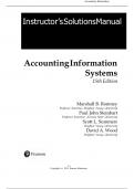 Solutions Manual for Accounting Information Systems 15th Edition By Marshall Romney&comma; Paul Steinbart &lpar;All Chapters&comma; 100&percnt; Original Verified&comma; A&plus; Grade&rpar;