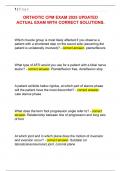 ORTHOTIC CPM EXAM 2025 UPDATED  ACTUAL EXAM WITH CORRECT SOLUTIONS&period; 