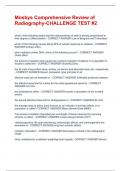 Mosbys Comprehensive Review of Radiography-CHALLENGE TEST &num;2 Questions And Correct Answers &vert;100&percnt; Verified &vert;Guaranteed Success &vert; update