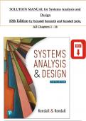 Solution Manual For Systems Analysis And Design 10th Edition By Kenneth And Julie&comma; Complete &lpar;Ch 1 To 16&rpar; In PDF