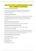 PHLT 301 STUDY GUIDE QUESTIONS WITH 100&percnt; CORRECT ANSWERS&excl;