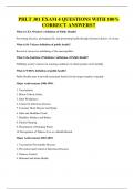 PHLT 301 EXAM 4 QUESTIONS WITH 100&percnt; CORRECT ANSWERS