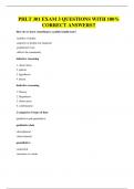PHLT 301 EXAM 3 QUESTIONS WITH 100&percnt; CORRECT ANSWERS