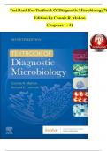TEST BANK For Textbook Of Diagnostic Microbiology&comma; 7th Edition By Connie R&period; Mahon&comma; Verified Chapters 1 to 41&comma; Complete Newest Version