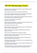 MN 553 Pharmacology Exam 1 & 2 questions and answers 2025&sol;2026 latest 100&percnt; correct already graded a&plus;&lpar;excellent score&rpar;