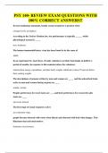 PSY 140- REVIEW EXAM QUESTIONS WITH 100&percnt; CORRECT ANSWERS