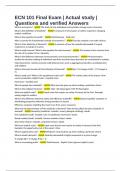 ECN 101 Final Exam &vert; Actual study &vert; Questions and verified Answers