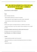 PSY 140- DEVELOPMENTAL PSYCH XAM QUESTIONS WITH 100&percnt; CORRECT ANSWERS&excl;&excl;
