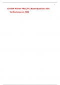 California CNA Written Practice Exam &ndash; 202 Verified Questions and Answers &vert; Latest edition