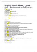 NUR 3196  Module 5 Exam 1 &vert; Actual study &vert; Questions and verified Answers