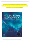 Test bank Interpersonal Relationships professional communication skills for nurses&comma; 9th Edition by Elizabeth C&period; Arnold&comma; Kathleen UndermanBoggs &vert; LATEST
