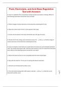 Fluid&comma; Electrolyte&comma; and Acid-Base Regulation Test with Answers
