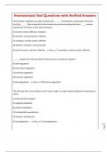 Homeostasis Test Questions with Verified Answers