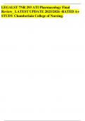 ATI Pharmacology Final Review 2026 &ndash; LEGALST 7NR 293 &vert; Chamberlain College of Nursing &vert; Verified Questions & Correct Answers &vert; Graded A&plus;