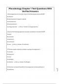 Microbiology Chapter 1 Test Questions With Verified Answers