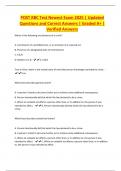 POST RBC Test Newest Exam 2025 &vert; Updated Questions and Correct Answers &vert; Graded A&plus; &vert; Verified Answers