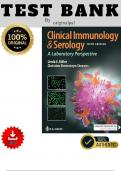 Test Bank For Clinical Immunology and Serology A Laboratory Perspective 5th Edition by Miller All Chapters Fully Covered With Questions And Verified Solutions&period;