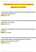 HESI Biology A2 V1 -Elsevier 5th Edition Exam Latest 2025 Actual Questions & Verified Answers &lpar;2025 &sol; 2026&rpar; A&plus; Grade 100&percnt; Guarantee Verified by Experts